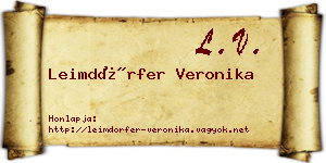 Leimdörfer Veronika névjegykártya